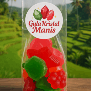 Gula Kristal Manis – 80 gram (Mix van Rode & Groene, Roze Smaak)
