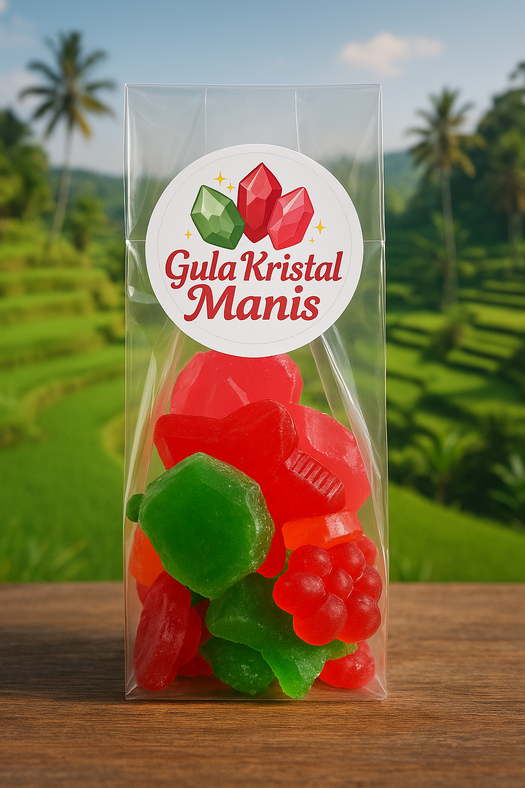 Gula Kristal Manis – 80 gram (Mix van Rode & Groene, Roze Smaak) Gula Kristal Manis – 80 gram (Mix van Rode & Groene, Roze Smaak)